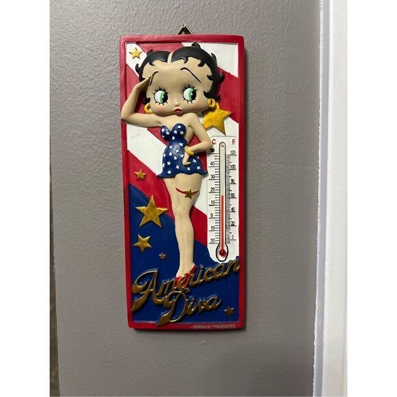 Rare Betty Boop Thermometer American Diva Spoontiques - Picture 1 of 10